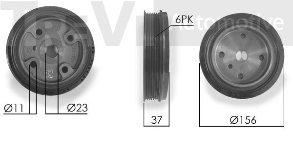 TREVI AUTOMOTIVE skriemulys, alkūninis velenas PC1159